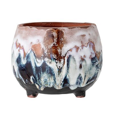 Flower pots - Bjanka Deco Flowerpot, Brown, Terracotta - BLOOMINGVILLE MULTIBRAND HOUSE