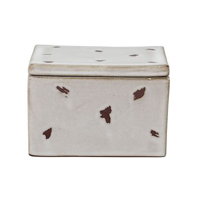 Boîtes de conservation - Aiza Cruche avec couvercle , Blanc, Grès  - CREATIVE COLLECTION