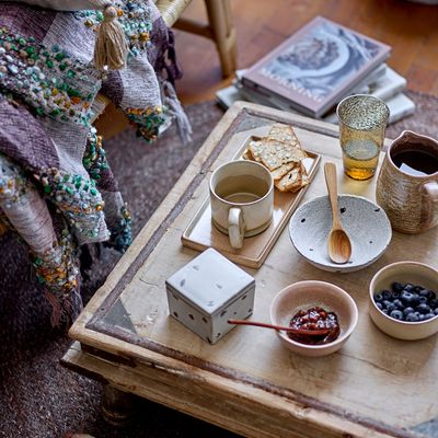 Boîtes de conservation - Aiza Cruche avec couvercle , Blanc, Grès  - CREATIVE COLLECTION
