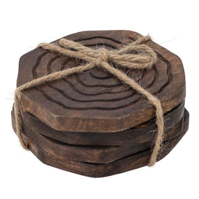 Sets de table - Cameron Dessous de verre, Marron, Mango Set of 4 - CREATIVE COLLECTION