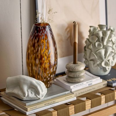 Vases - Daraz Vase, Brown, Glass  - BLOOMINGVILLE MULTIBRAND HOUSE