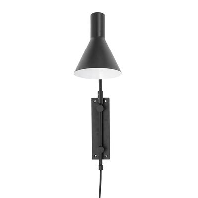 Wall lamps - Edil Wall Lamp, Black, Metal  - BLOOMINGVILLE