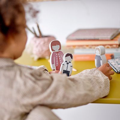 Toys - Wilton Play Set, Family, Brown, MDF Set of 6 - BLOOMINGVILLE MINI