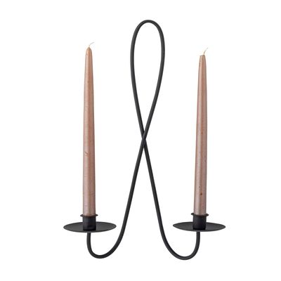 Candlesticks and candle holders - Florentin Wall Candle Holder, Black, Metal  - BLOOMINGVILLE MULTIBRAND HOUSE