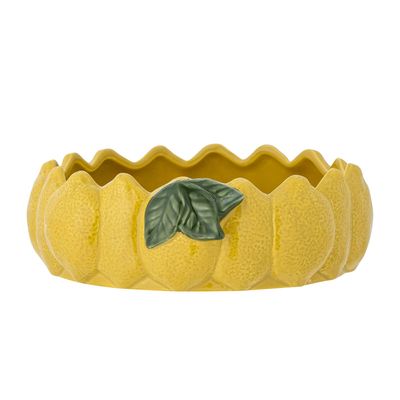 Bowls - Limone Bowl, Yellow, Stoneware - CREATIVE COLLECTION