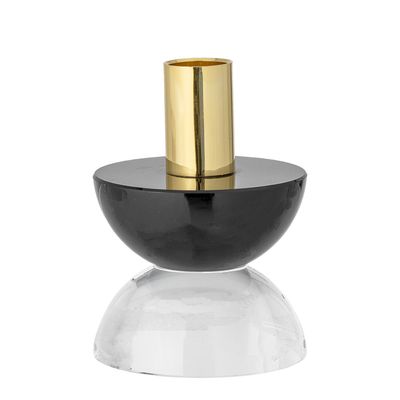 Bougeoirs et photophores - Etel Bougeoir, Noir, Verre - BLOOMINGVILLE MULTIBRAND HOUSE