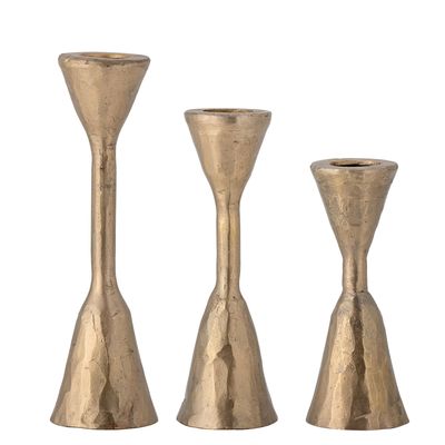 Bougeoirs et photophores - Eloisa Bougeoir, Brass, Métal Set of 3 - CREATIVE COLLECTION