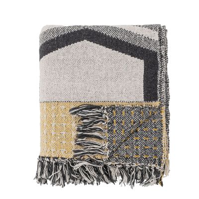 Plaids - Annli Plaid, Gris, Coton recyclé  - CREATIVE COLLECTION
