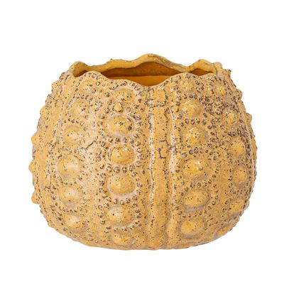 Flower pots - Logan Flowerpot, Yellow, Stoneware - CREATIVE COLLECTION