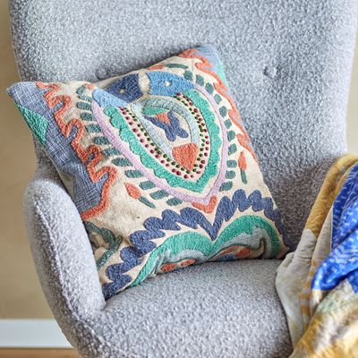 Cushions - Chieti Cushion, Blue, Cotton  - BLOOMINGVILLE MULTIBRAND HOUSE