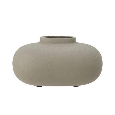Vases - Tezza Vase, Grey, Aluminum - BLOOMINGVILLE MULTIBRAND HOUSE