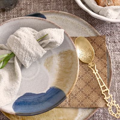 Napkins - Vishal Napkin, Brown, FSC® Mix, Paper Pack of 20 - BLOOMINGVILLE MULTIBRAND HOUSE