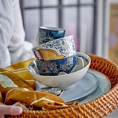 Bols - Hezha Bol, Blue, Grès  - BLOOMINGVILLE MULTIBRAND HOUSE