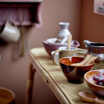 Bowls - Lotus Bowl, Brown, Stoneware Set of 3 - CREATIVE COLLECTION