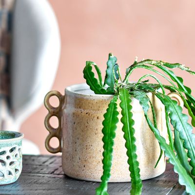 Flower pots - Souri Flowerpot, Brown, Stoneware  - CREATIVE COLLECTION