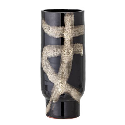 Vases - Vefa Vase, Black, Terracotta - BLOOMINGVILLE MULTIBRAND HOUSE