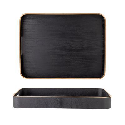 Couverts & ustensiles de cuisine - Leyton Plateau de service, Noir, Chêne - BLOOMINGVILLE MULTIBRAND HOUSE