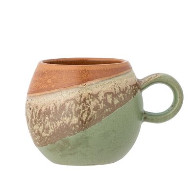 Mugs - Paula Cup, Green, Stoneware  - BLOOMINGVILLE