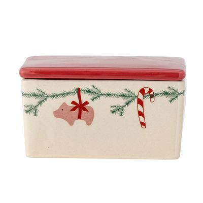 Couverts & ustensiles de cuisine - Yule Boîte à beurre, Rouge, Grès - BLOOMINGVILLE MULTIBRAND HOUSE