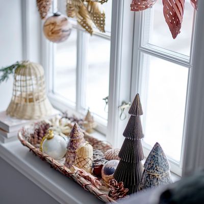 Objets de décoration - Hani toile, Rouge, Bambou  - BLOOMINGVILLE MULTIBRAND HOUSE