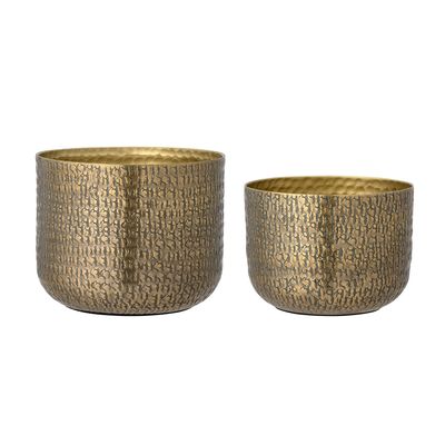 Pots de fleurs - Constance Pot de fleurs, Brass, Aluminium Set of 2 - CREATIVE COLLECTION