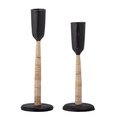 Bougeoirs et photophores - Kesha Bougeoir, Noir, Métal Set of 2 - BLOOMINGVILLE MULTIBRAND HOUSE