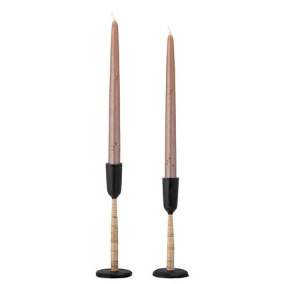 Bougeoirs et photophores  - Kesha Bougeoir, Noir, Métal Set of 2 - BLOOMINGVILLE MULTIBRAND HOUSE