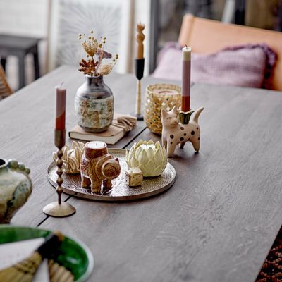 Candlesticks and candle holders - Kesha Candle Holder, Black, Metal Set of 2 - BLOOMINGVILLE MULTIBRAND HOUSE