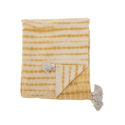 Plaids - Decia Couvre-lit, Jaune, Coton recyclé - BLOOMINGVILLE MULTIBRAND HOUSE