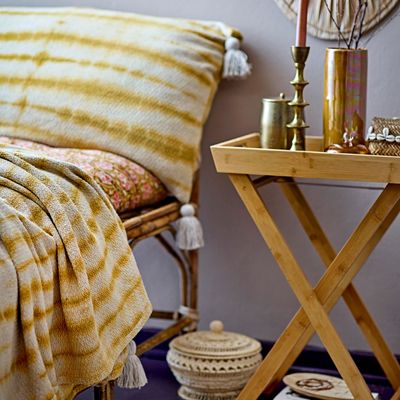 Plaids - Decia Couvre-lit, Jaune, Coton recyclé  - BLOOMINGVILLE MULTIBRAND HOUSE