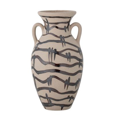 Vases - Ohana Vase, Black, Stoneware - BLOOMINGVILLE MULTIBRAND HOUSE