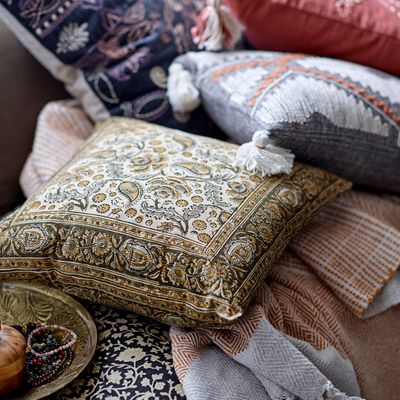 Cushions - Nill Cushion, Green, Cotton  - BLOOMINGVILLE MULTIBRAND HOUSE