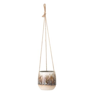 Flower pots - Rezan Flowerpot, Hanging, Nature, Stoneware - BLOOMINGVILLE MULTIBRAND HOUSE
