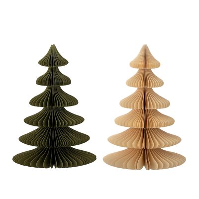 Decorative objects - Milan Deco Tree, Green, Paper Set of 2 - BLOOMINGVILLE MULTIBRAND HOUSE