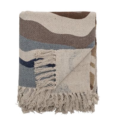 Throw blankets - Stephania Throw, Brown, Recycled Cotton - BLOOMINGVILLE MULTIBRAND HOUSE
