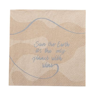 Napkins - Earth Napkin, Nature, FSC® Recycled, Papir Pack of 20 - BLOOMINGVILLE