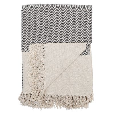 Plaids - Sefanit Plaid, Gris, Coton recyclé - BLOOMINGVILLE MULTIBRAND HOUSE