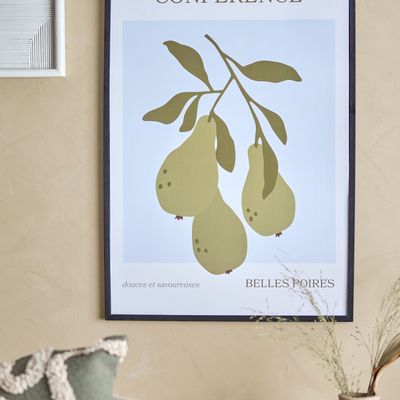 Other wall decoration - Poire Illustration w/ Frame, Black, Pine  - BLOOMINGVILLE MULTIBRAND HOUSE