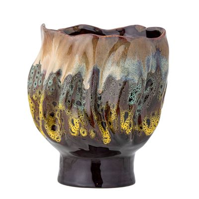 Pots de fleurs - Mahnoor Pot de fleurs, Marron, Grès - CREATIVE COLLECTION