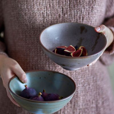 Bowls - Arje Bowl, Green, Stoneware  - CREATIVE COLLECTION