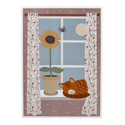 Autres décorations murales - Nuala Illustration avec cadre, Blanc, Pin - BLOOMINGVILLE MINI