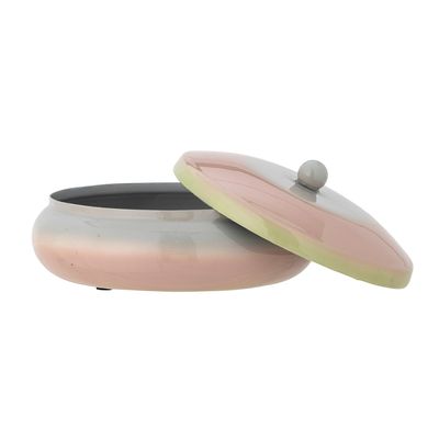 Food storage - Peach Jar w/Lid, Rose, Metal  - BLOOMINGVILLE MULTIBRAND HOUSE