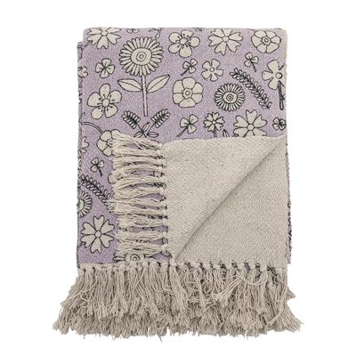 Plaids - Salli Plaid, Violet, Coton recyclé - BLOOMINGVILLE MINI