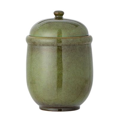 Food storage - Jenifer Jar w/Lid, Green, Stoneware  - BLOOMINGVILLE