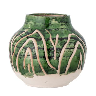 Vases - Eliya Vase, Verte, Grès - CREATIVE COLLECTION