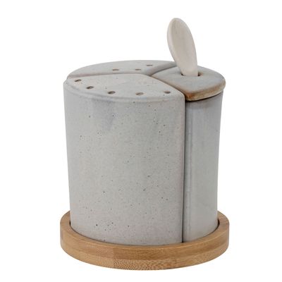 Couverts & ustensiles de cuisine - Josefine Ensemble de sel et poivre, Gris, Grès Set - BLOOMINGVILLE MULTIBRAND HOUSE