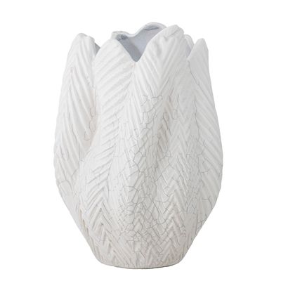 Vases - Besa Vase, White, Stoneware - CREATIVE COLLECTION