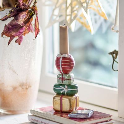 Candlesticks and candle holders - Wish Candle Holder, Red, Polyresin  - BLOOMINGVILLE MULTIBRAND HOUSE