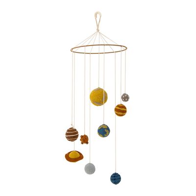 Objets de décoration - Space Mobile, Jaune, Laine - BLOOMINGVILLE MINI