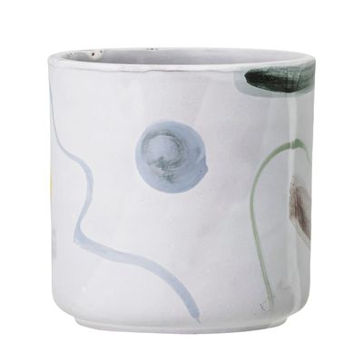 Flower pots - Azura Deco Flowerpot, White, Terracotta  - BLOOMINGVILLE MULTIBRAND HOUSE